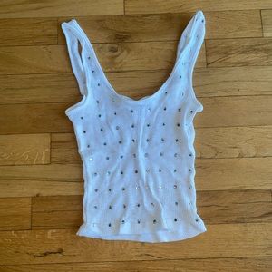 Emma and Sam size small rhinestone studded tank top LF